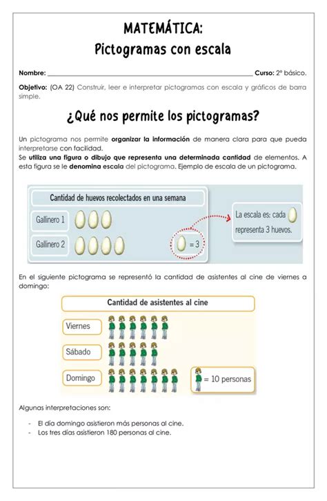 Gu A De Trabajo Pictogramas Con Escala B Sico Profe Social