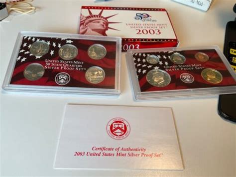 S U S Mint State Quarters Silver Proof Set W Box Coa Ebay