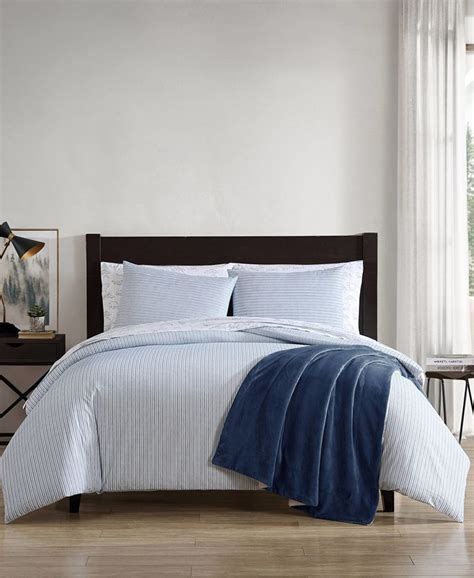 Eddie Bauer Ticking Stripe Cotton Percale 2 Piece Duvet Cover Set Twin Macys