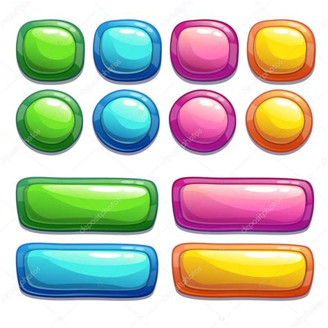 Buttons For Game Or Web Design Stock Vector Lilu