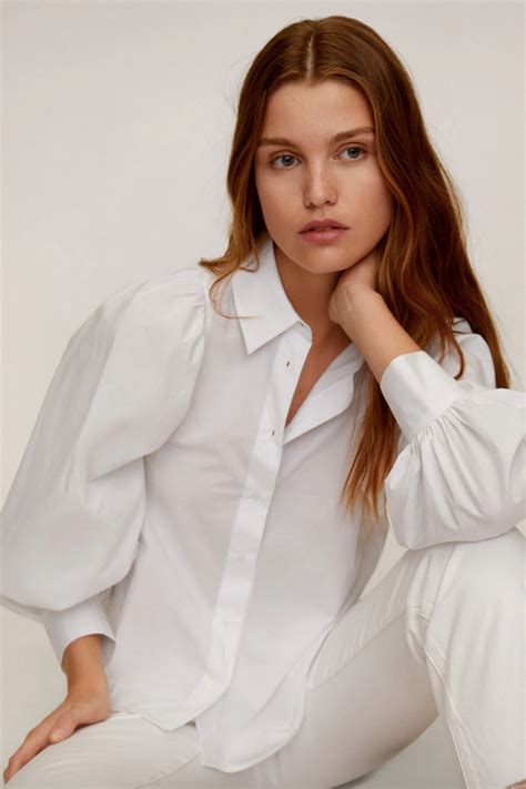 Camisa Blanca Manga Abullonada Atelier Yuwa Ciao Jp