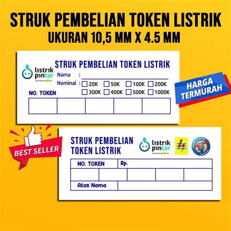 Jual Buku Nota Penjualan Token Listrik Nota Custom Nama Toko Shopee