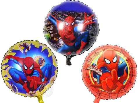 Pack 12 Globos Metalizados Spiderman Aire O Helio Cuotas sin interés