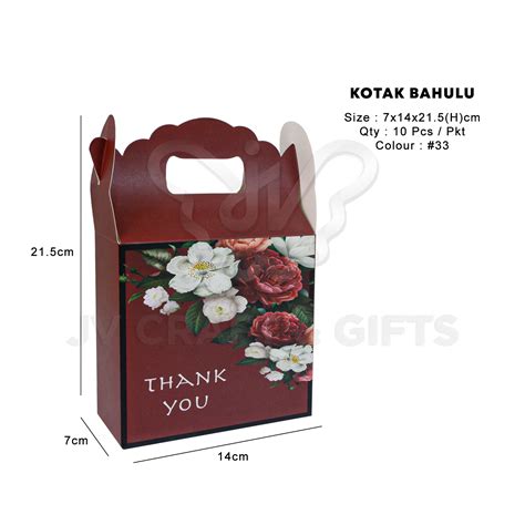 10pcs Thank You Kotak Bahulu Doorgift Box Kenduri Kahwin Majlis