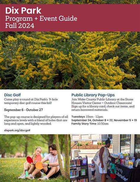 2024 Fall Programs Events Guide Dorothea Dix Park