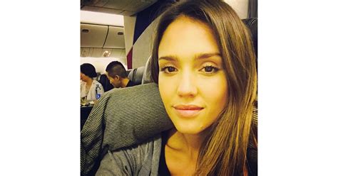 Jessica Alba Took An Airplane Selfie As She Flew Back Home Celebrity