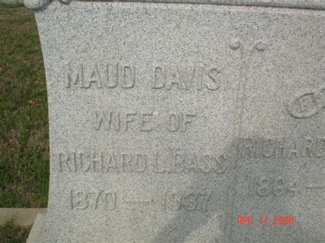 Maud Emma Maud Davis Bass Find A Grave Memorial