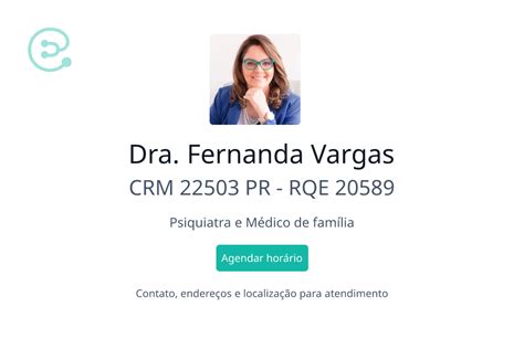 Dra Fernanda Vargas Psiquiatra Em Londrina PR