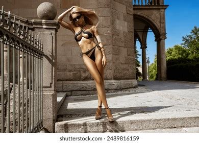 Sexy Blonde Model Fashionable Bikini Luxury Stock Photo 2484595447 Shutterstock