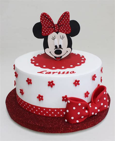 Red Minnie Mouse Cake Violeta Glace Tarta De Ratón Mini Torta De