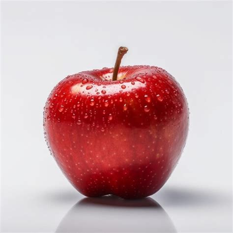 Premium Ai Image A Red Apple With Water Droplets On It