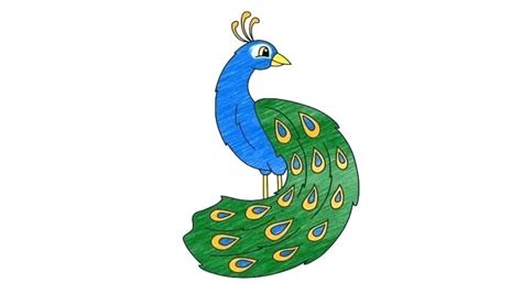 Simple Peacock Drawing Free Download On Clipartmag