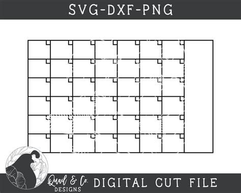 Calendar Svg Blank Calendar Sign Svg Planner Svg Months Cut Etsy