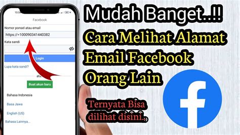 Cara Melihat Alamat Email Facebook Orang Lain Mudah Banget YouTube