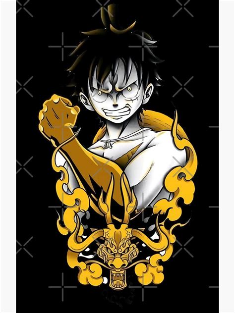 Luffy Golden Haki Sticker For Sale By Danielmillerart Redbubble