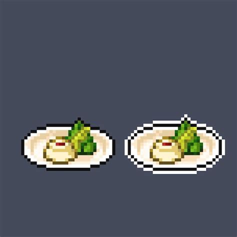 Bacang En Un Plato Al Estilo Pixel Art Vector Premium