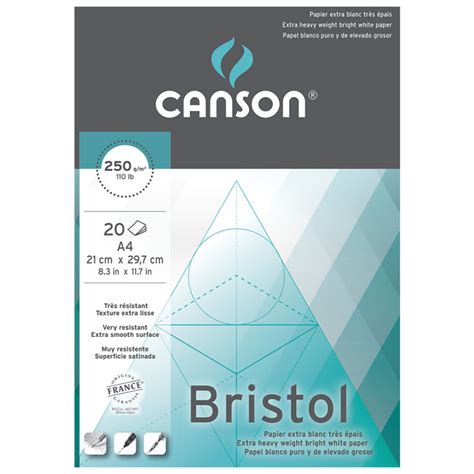 Bloc Bristol 20 Feuilles Format A4 De Canson