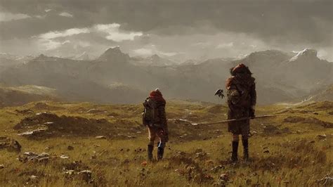 A Character In A Stunning Landscape By Jakub Rozalski Stable