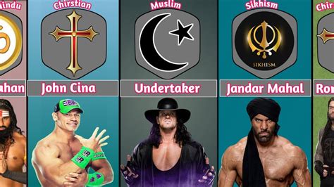 Most Famous WWE Wrestlers and Thier Religion wwe fypシ YouTube