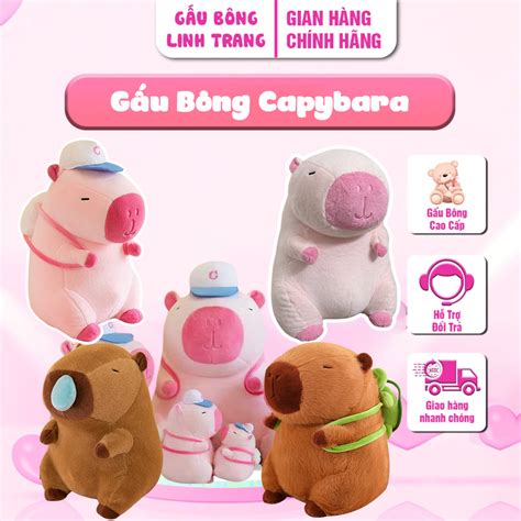 Gấu Bông Capybara Chảy Nước Mũi Balo Rùa Bóng Chày Capybara Gấu Bông Dễ Thương Hot Trend