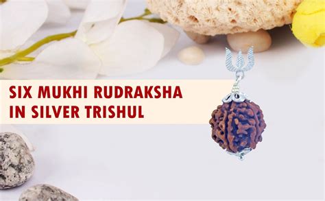 Saubhagya Global 6 Mukhi Rudraksh Trishul Pendent Silver Amazon In