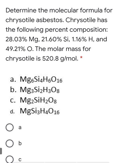 Answered Determine The Molecular Formula Bartleby