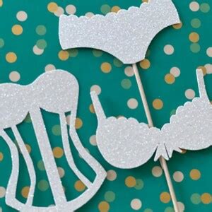 Lingerie Cupcake Toppers Bridal Shower Cupcake Toppers Bra Cupcake Toppers Underwear Cupcake