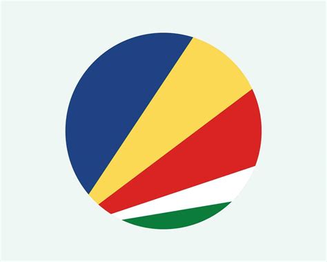 Seychelles Round Country Flag. Seychellois Circle National Flag ...