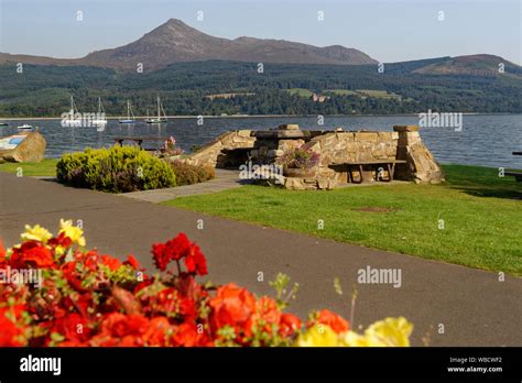 Summer Flower Displays On The Seafront Of Brodick Isle Of Arran