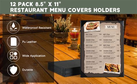 Amazon Flkqc Restaurant Menu Covers Holders X Pack Of