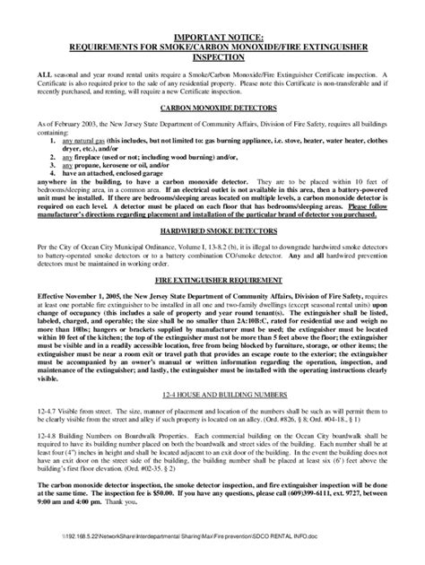 Fillable Online Certificate Of Smoke Detector And Carbon Monoxide Alarm Fax Email Print