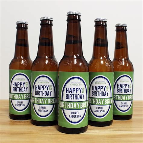 Custom Beer Bottle Labels Personalized Men Birthday Brew