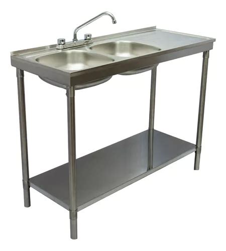 Fregadero Doble Acero Inox Izquierdo