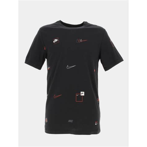 T Shirt Nsw Logo All Over Print Noir Homme Nike Wimod