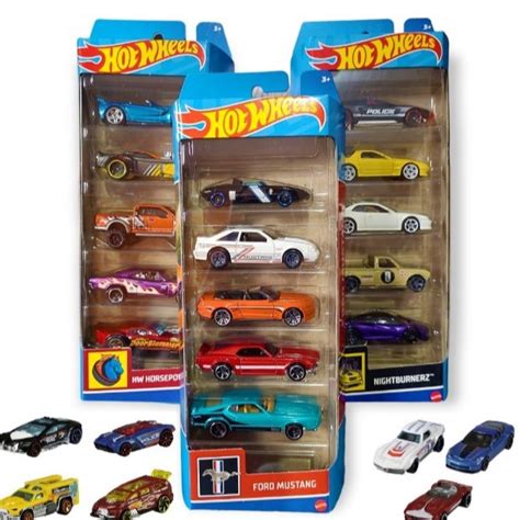 Cartela 5 Carrinhos Hot Wheels Mattel Matchbox Original Shopee Brasil
