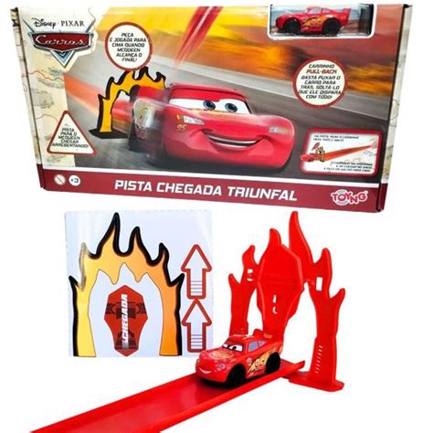 Brinquedo Pista De Montar E Carrinho Relâmpago Mcqueen Fricção Toyng