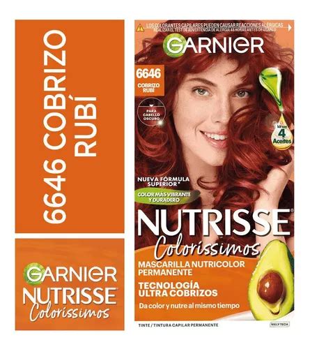 Kit De Coloraci N Garnier Nutrisse Color Ssimos Tono Cobrizo Rubi