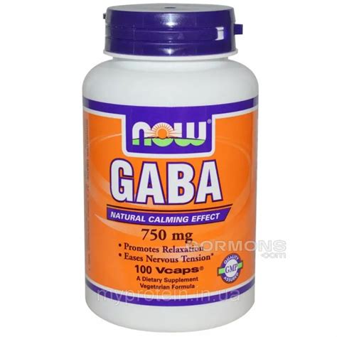 Купить Активный стимулятор гормона роста NOW Foods GABA 750mg 100 caps ...