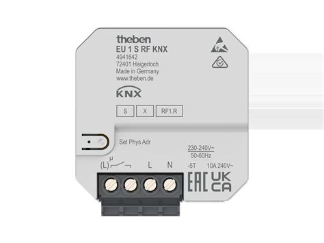 EU 1 S RF KNX Attuatore Da Incasso KNX Theben