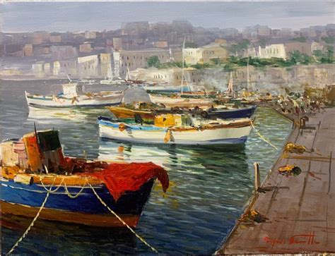 Pasquale Vuotto 1958 Ormeggio Al Porto Di Mergellina Napoli Catawiki