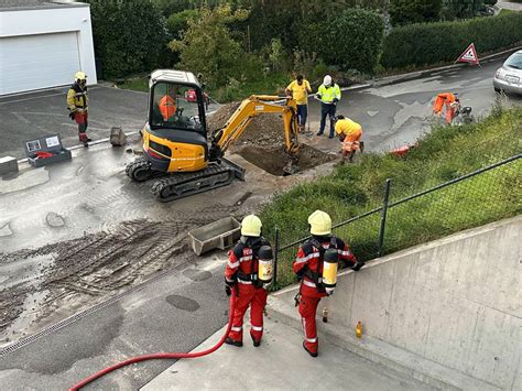 Gas Austritt Im Freien Feuerwehr Uster