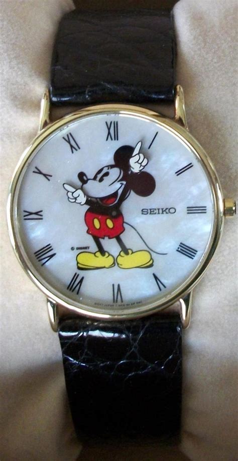 Disney Solid Kt Gold Seiko Mickey Mouse Watch Limited