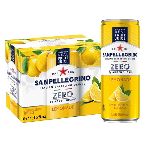 Sanpellegrino Zero Limonata Italian Sparkling Drink 6pk 11 15 Fl Oz