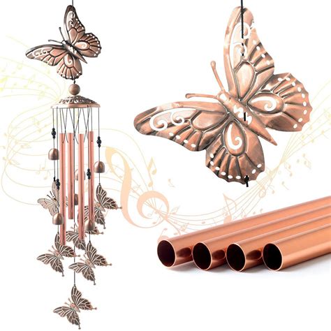 Schmetterling Metall Kupfer Wind Chime Anh Nger T R Dekoration Glocke