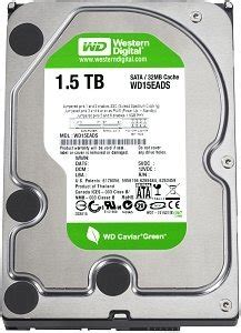Western Digital WD Caviar Green 1.5TB, 32MB Cache, SATA 3Gb/s (WD15EADS ...