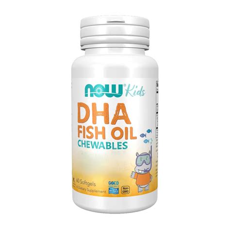 Now DHA Kids Fish Oil Chewables, 60 Softgels, 60 ct — Goisco.com