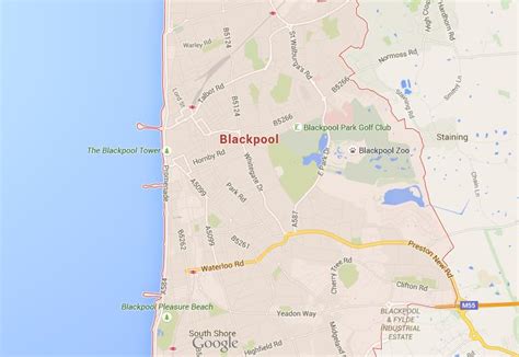 Map of Blackpool