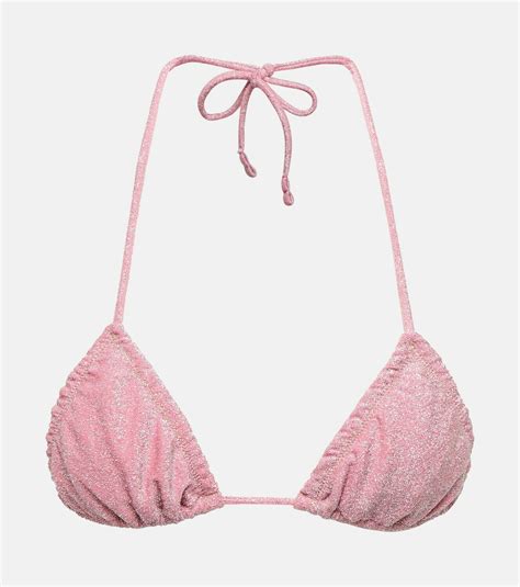 Reina Olga Guia Lurex Triangle Bikini Top Reina Olga