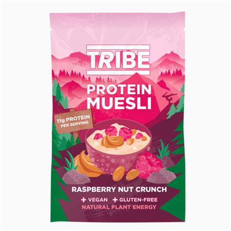 Tribe Protein Muesli Raspberry Nut Crunch Evergreen