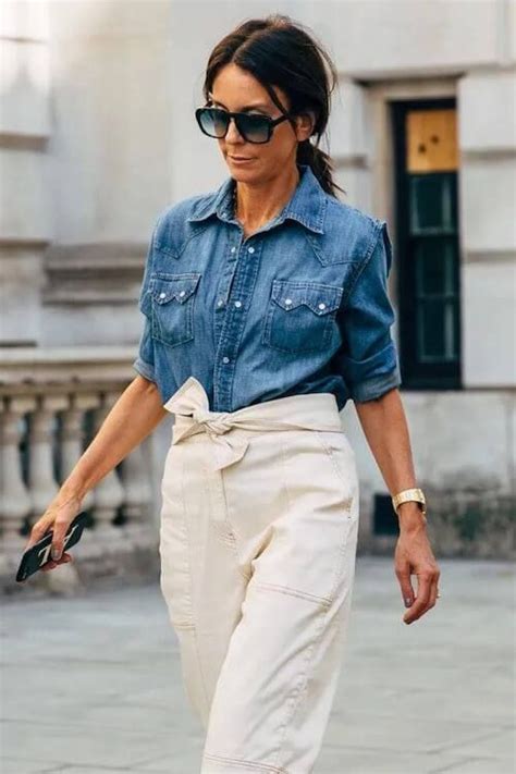 How To Wear A Denim Shirt Female 2023 70 Chic Modern Denim Shirt